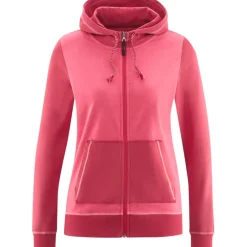 Damen Bege Zip Hoodie Jacke