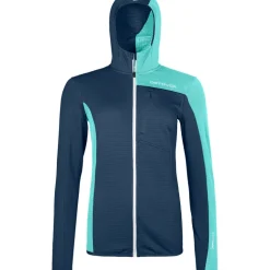 Damen Fleece Light Grid Hoodie Jacke