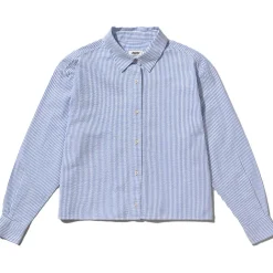 Damen Seersucker New Boxy Bluse