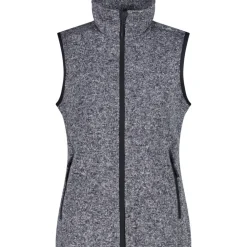 Damen Strick Fleece Weste