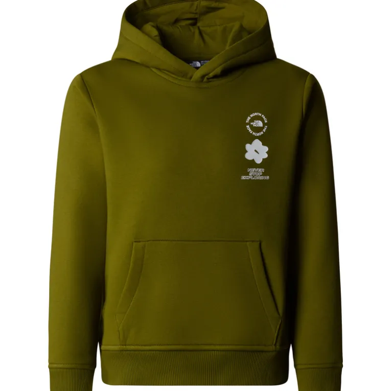 Kinder Girls Flower Graphic Relaxed Hoodie