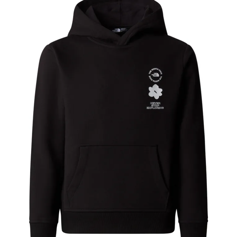 Kinder Girls Flower Graphic Relaxed Hoodie