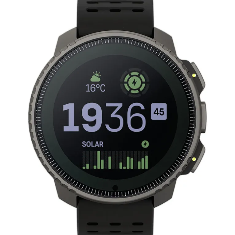 Vertical Titanium Solar GPS Uhr